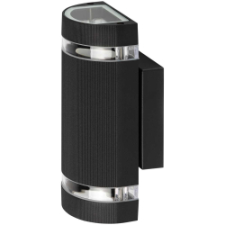 Светильник уличный настенный ЭРА «Адрия» GBW-102-BL-0230 230В 2хGU10 IP54 вверх/вниз черный Б0069595