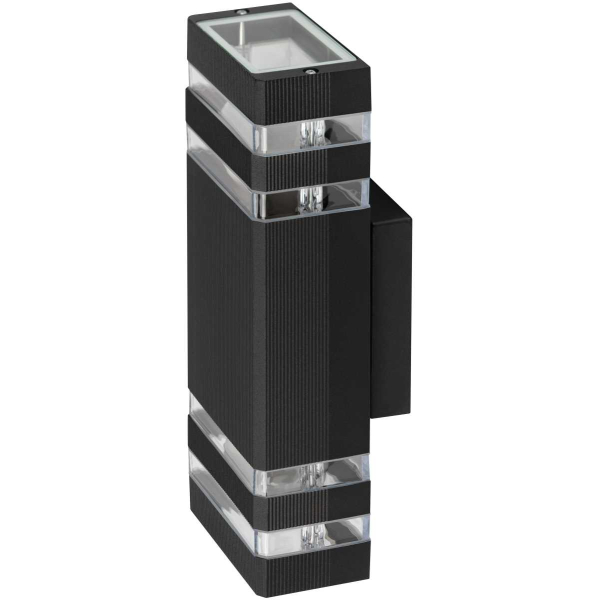 Светильник уличный настенный ЭРА «Астрея» GBW-101-BL-0310 230В 2хЕ27 IP54 вверх/вниз черный Б0069591