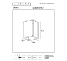 Уличный настенный светильник Lucide Claire 27883/01/31