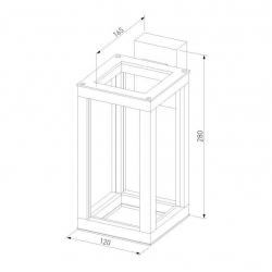 Уличный настенный светодиодный светильник Elektrostandard Frame 1527 Techno Led черный a051855