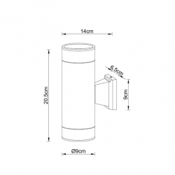 Уличный настенный светильник Arte Lamp Piautos A1913AL-2BK