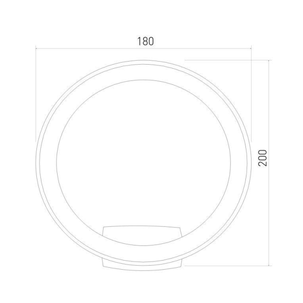 Уличный настенный светодиодный светильник Elektrostandard Ring 1710 Techno Led серый a054932