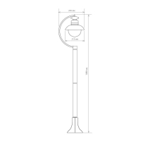 Уличный cветильник Elektrostandard Talli F GL 3002F брауни a038484