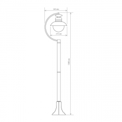 Уличный cветильник Elektrostandard Talli F GL 3002F брауни a038484