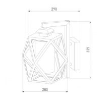 Уличный настенный светильник Elektrostandard Ambra 35133/D черный a056232