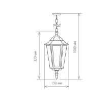 Уличный подвесной светильник Elektrostandard 1004H черное золото a035742