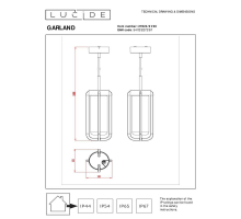 Уличный подвесной светильник Lucide Garland 27824/01/30
