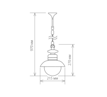 Уличный подвесной cветильник Elektrostandard Talli H GL 3002H брауни a038482