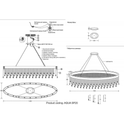 Подвесная люстра Crystal Lux Aqua SP20