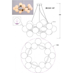 Подвесная люстра MyFar Aerton MR1940-16P