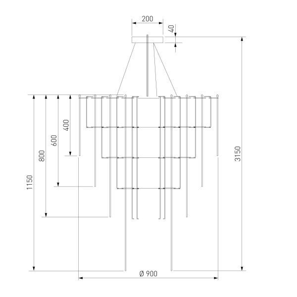 Подвесная люстра Bogates Queen 91101 LED a072016