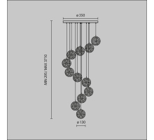 Подвесная люстра Maytoni Frozen MOD254PL-12BS
