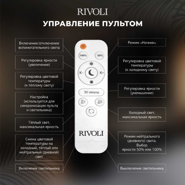 Потолочная светодиодная люстра Rivoli Violina 6152-108 Б0066435