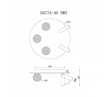 Потолочная светодиодная люстра iLedex Telescope D4774-40 SWH