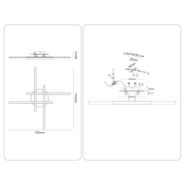 Люстра Ambrella Light COMFORT FL6282