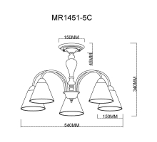 Потолочная люстра MyFar Anna MR1451-5C