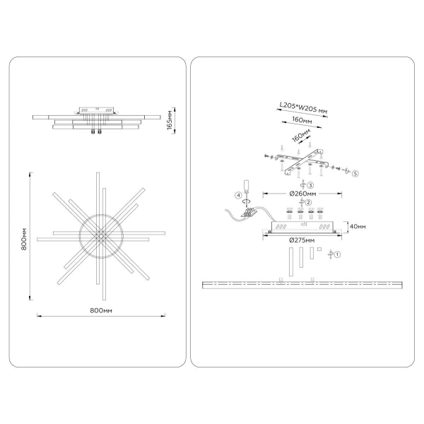 Люстра Ambrella Light COMFORT FL6275