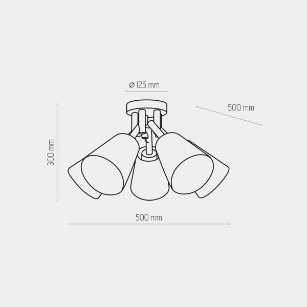 Потолочная люстра TK Lighting 666 Vaio 5