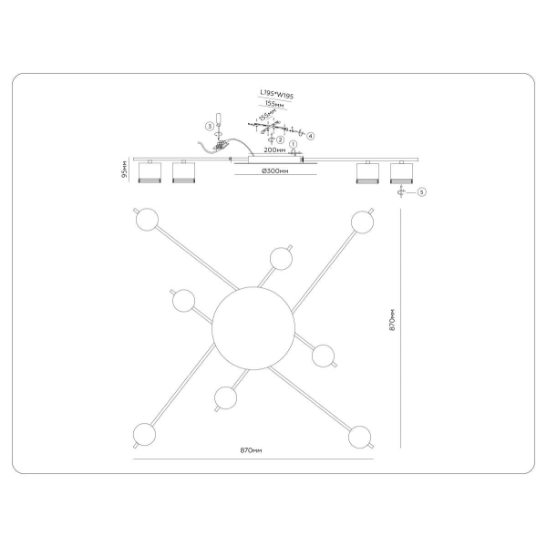 Люстра Ambrella Light COMFORT FL51760