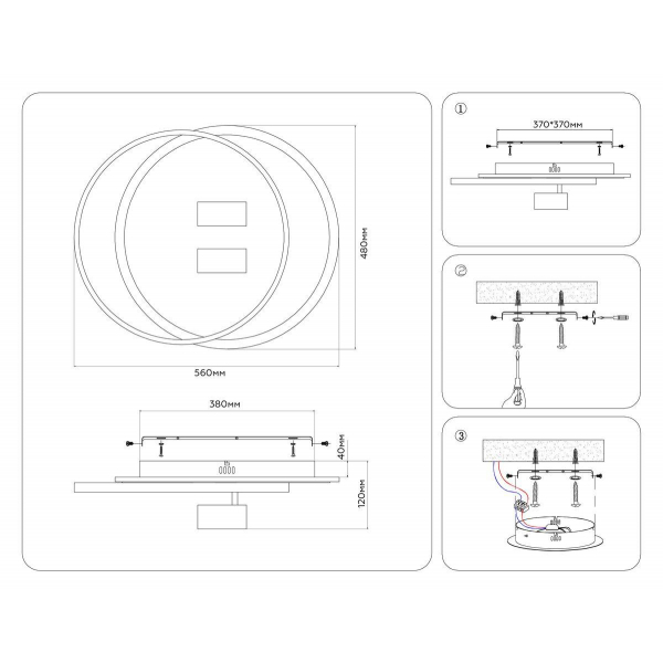 Потолочная светодиодная люстра Ambrella light Comfort LineTech FL51392