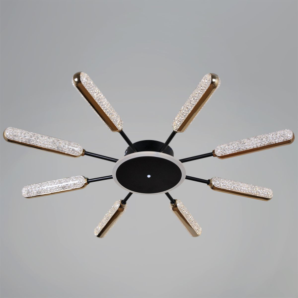 Потолочная светодиодная люстра Reluce 08290-0.3-08 BK+GD