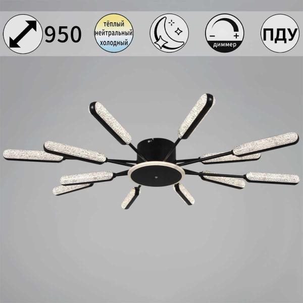 Потолочная люстра Reluce 97290-0.3-12 BK