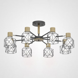 Потолочная люстра Imperium Loft Corf B3 Black 8 Lamps 189477-26