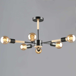Люстра Reluce 99960-0.3-06 BK+WOOD