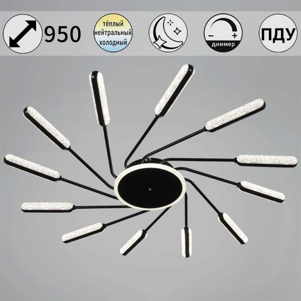 Потолочная люстра Reluce 87290-0.3-12 BK