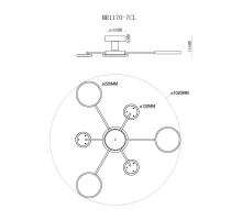 Потолочная светодиодная люстра MyFar Nora MR1170-7CL