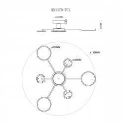 Потолочная светодиодная люстра MyFar Nora MR1170-7CL