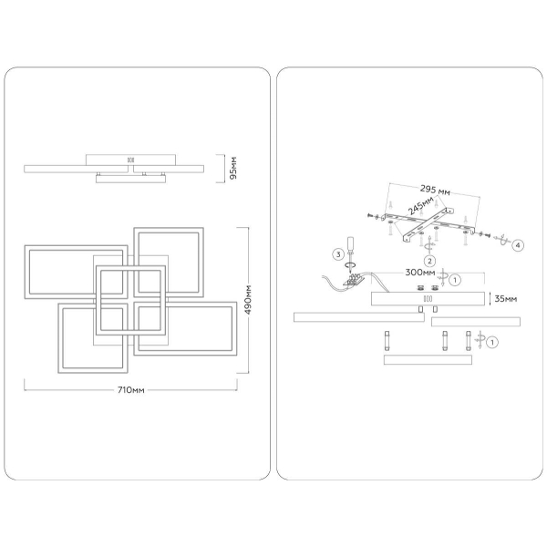 Люстра Ambrella Light ACRYLICA FA1011