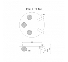 Потолочная светодиодная люстра iLedex Telescope D4774-40 SGD