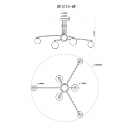 Потолочная люстра MyFar Stacy MR1015-6P
