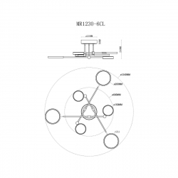 Потолочная светодиодная люстра MyFar Mandy MR1230-6CL