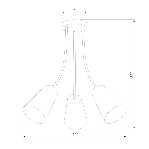 Потолочная люстра TK Lighting 3241 Wire Silver