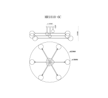Потолочная люстра MyFar Stacy MR1010-6C