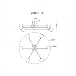 Потолочная люстра MyFar Stacy MR1010-6C