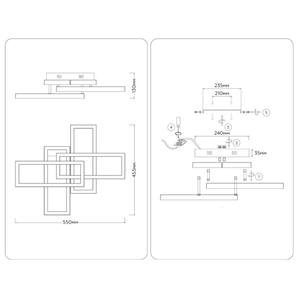 Люстра Ambrella Light ACRYLICA FA1002