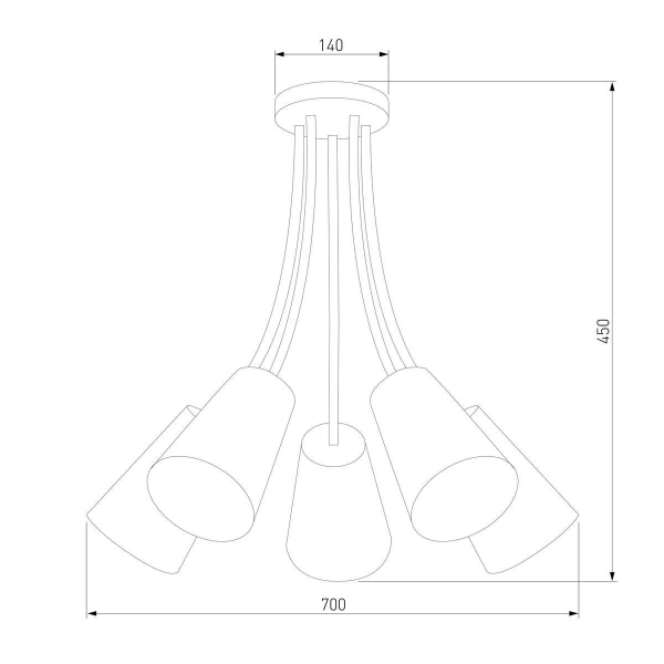 Потолочная люстра TK Lighting 1712 Wire Kids