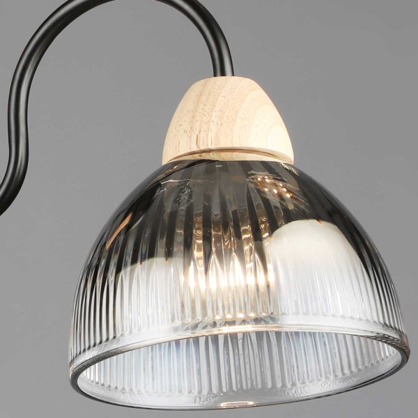 Люстра Reluce 69660-0.3-03 BK+WOOD Люстра Reluce 69660-0.3-03 BK+WOOD