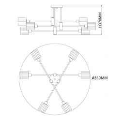 Потолочная люстра Escada Reflex 1140/6P