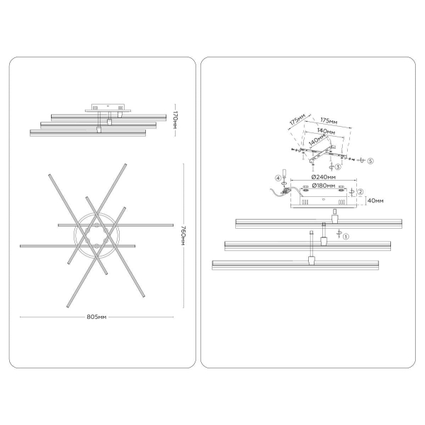Люстра Ambrella Light COMFORT FL6251