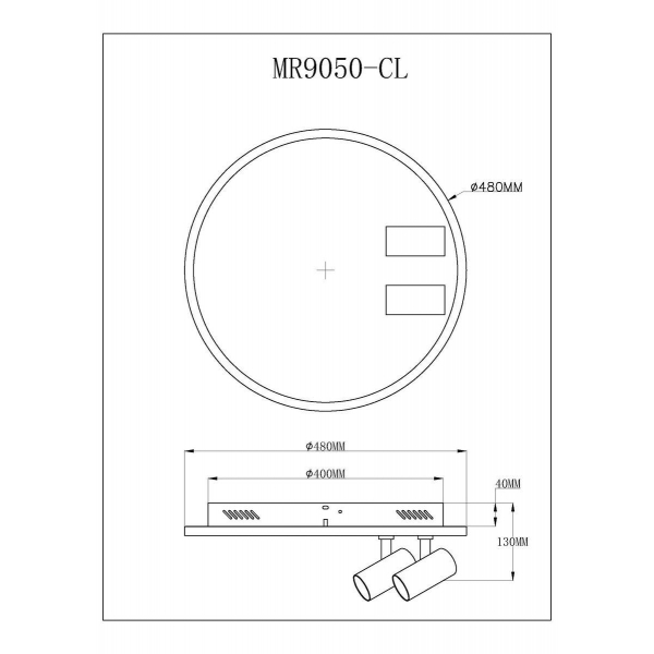 Потолочная светодиодная люстра MyFar Ceiling Focus MR9050-CL