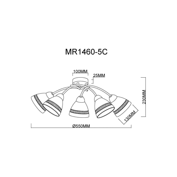 Потолочная люстра MyFar Emily MR1460-5C