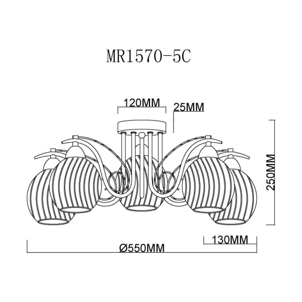 Потолочная люстра MyFar Daniella MR1570-5C