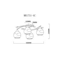 Потолочная люстра MyFar Stella MR1731-4C