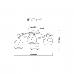 Потолочная люстра MyFar Stella MR1731-4C