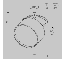 Встраиваемый светодиодный спот Maytoni Onda DL024-12W3K-B