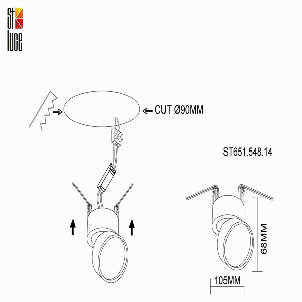 Встраиваемый светодиодный спот ST Luce ST651.548.14 Встраиваемый светодиодный спот ST Luce ST651.548.14